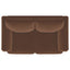 Dania - Upholstered Crescent Loveseat With Curved Tufted Arms - Rust