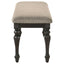 Kavita - Upholstered Dining Bench - Charcoal