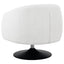 Upholstered Swivel Accent Chair, 360 Degree Rotation - Beige