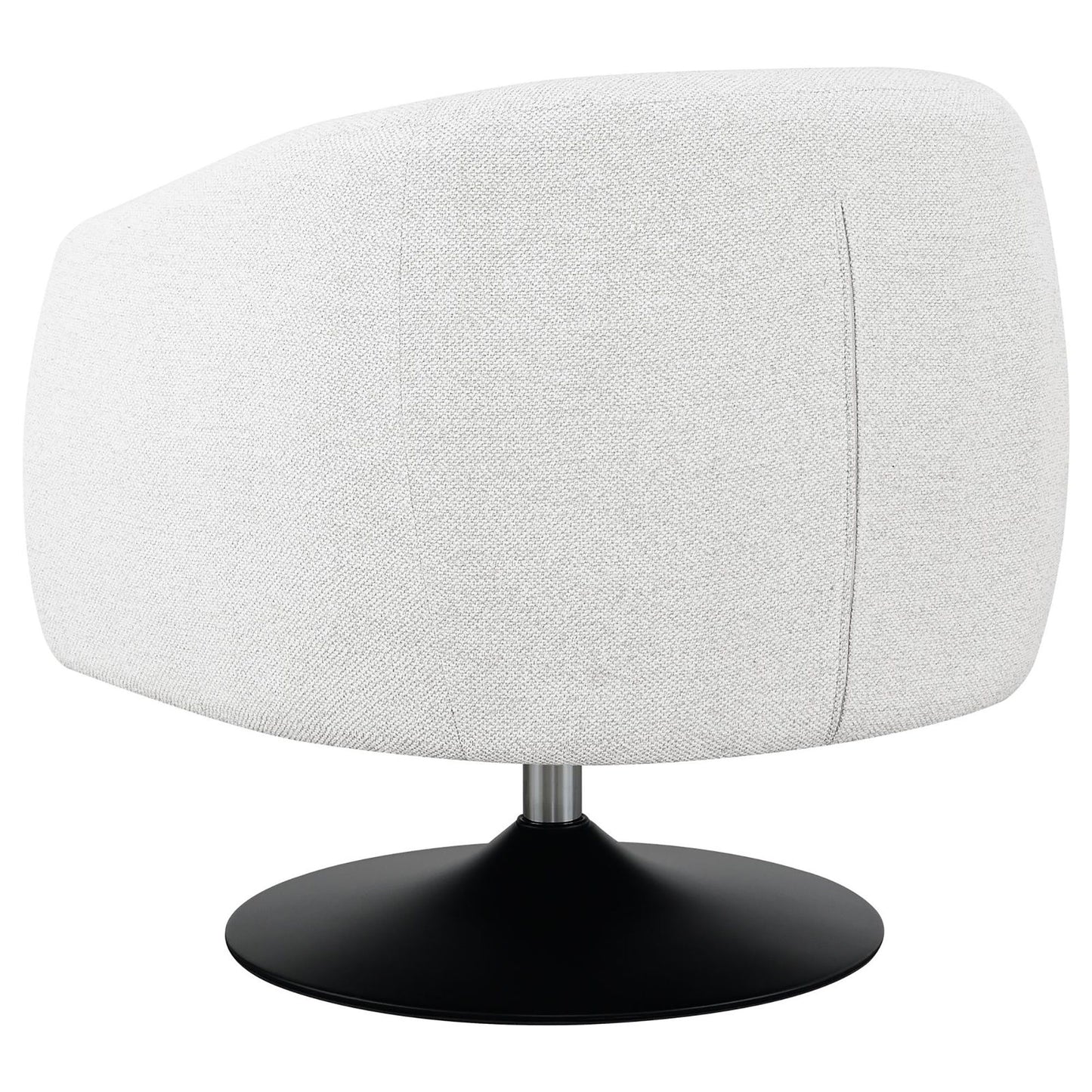 Upholstered Swivel Accent Chair, 360 Degree Rotation - Beige