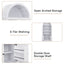 Tall Arched Top Storage Cabinet With 5 Tier Shelves, Soft Close Hinges
