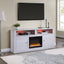 Terra - TV Stand Console With Fireplace - White Walnut