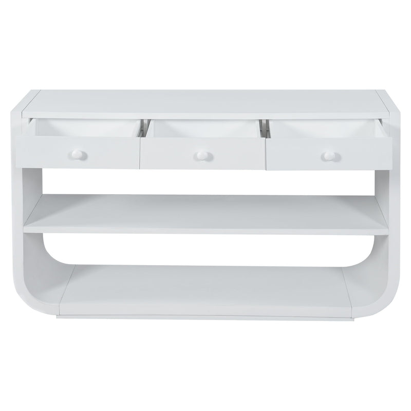 Console Table With 3 Soft Close Drawers & 2 Open Shelves