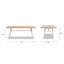 Maiden - 6 Seater Patio Dining Table - Natural Teak