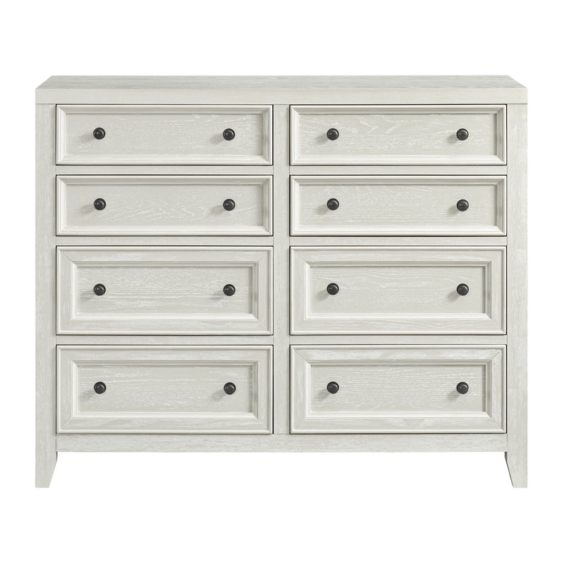 8 Drawer Dresser With Framed Fronts And Smooth Metal Glides