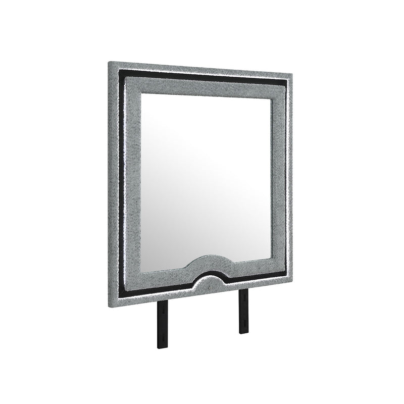 Isaiah - Mirror With Upholstered Frame And LED Lighting
