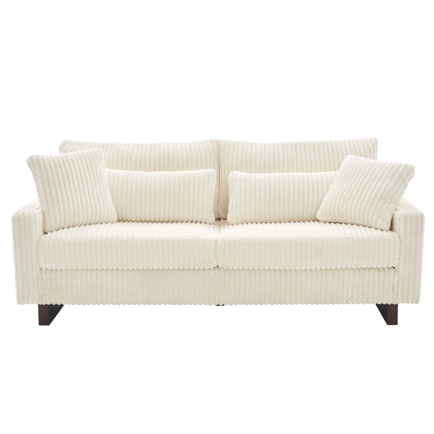 Modern Loveseat Sofa With 4 Pillows