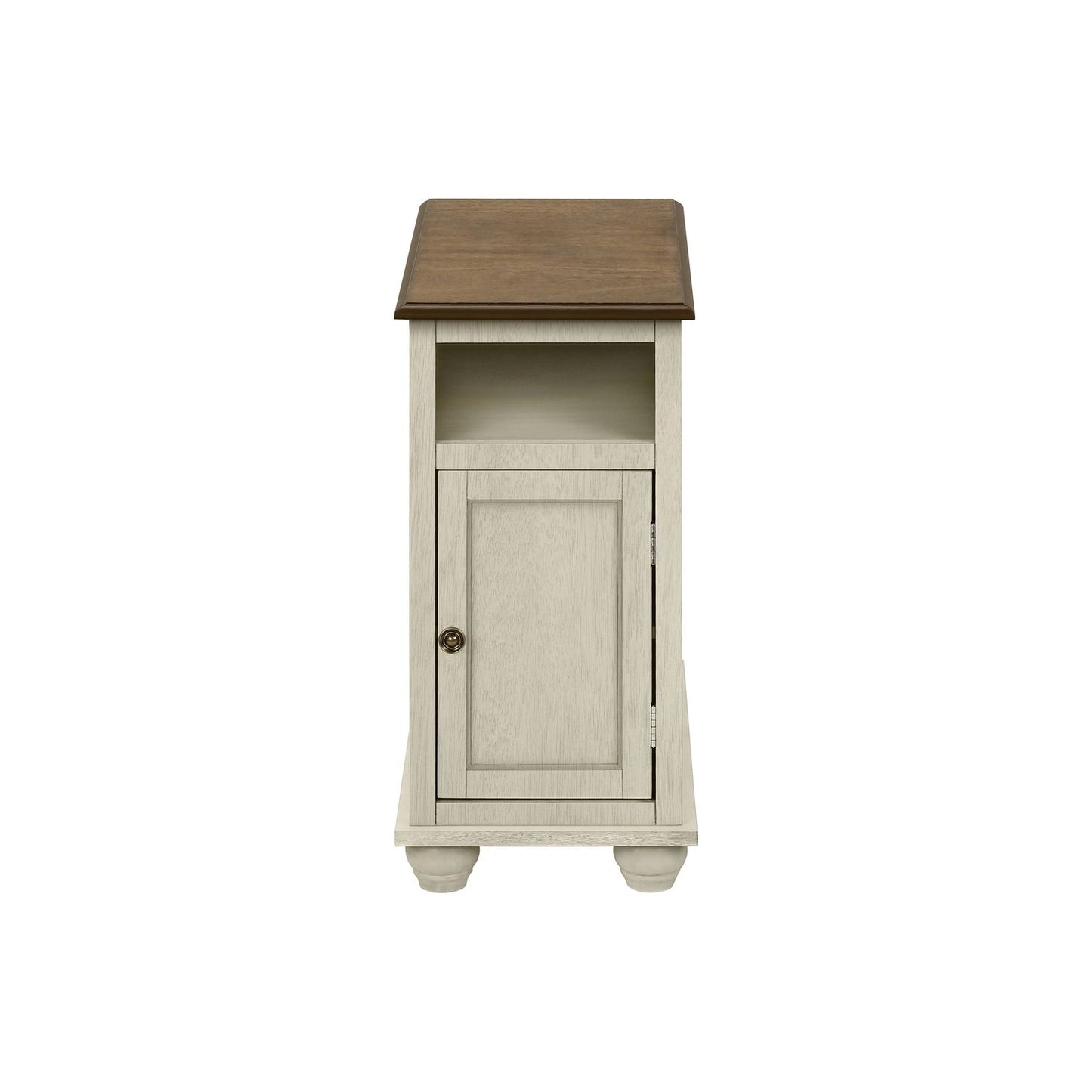 Accent End Table, Storage, Traditional - White