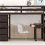 Loft Bed With Storage Drawers, Desk And Stairs With Shelves