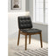 Tufted Back Dining Chairs With Tufted Upholstered Seats And Tapered Legs (Set of 2) - Black