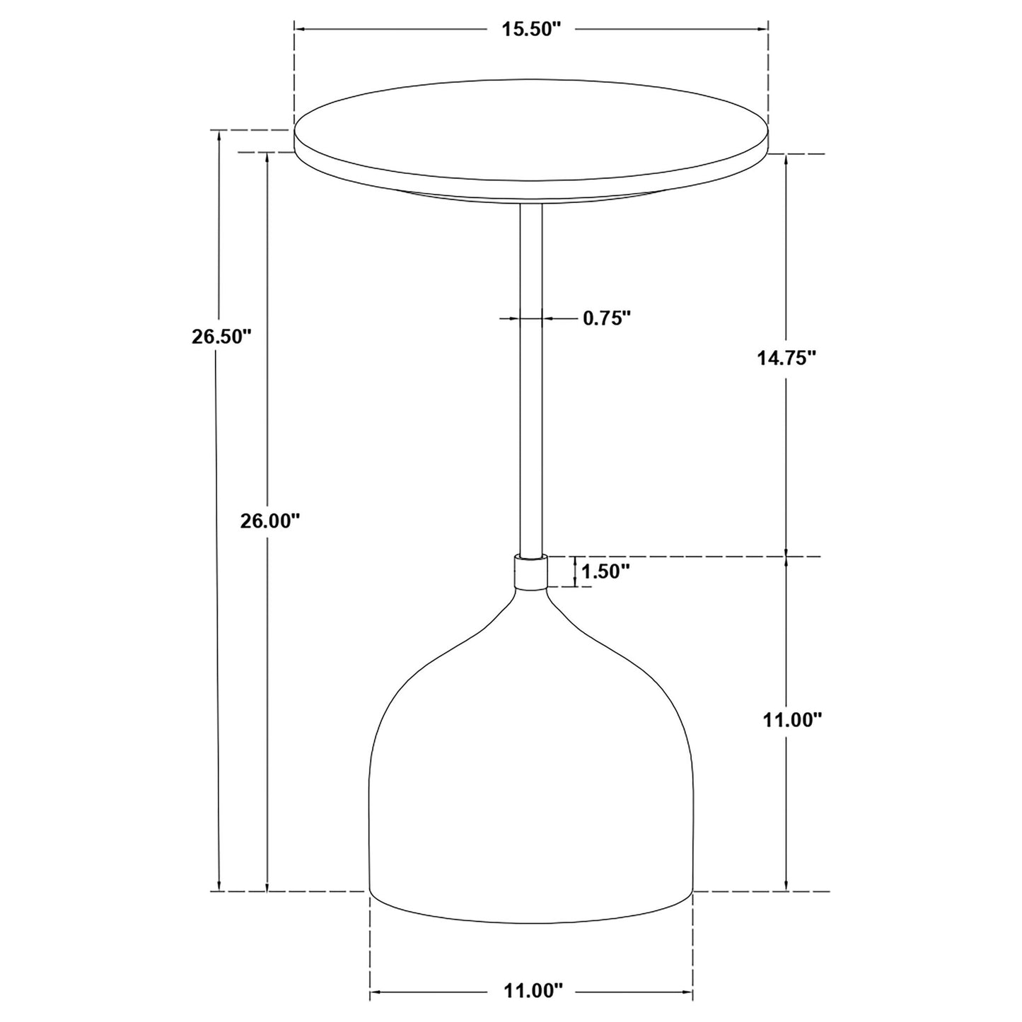 Emporia - Round Side Table - Peach