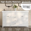 Bathroom Vanity Cabinet Only, 3 Drawers & 4 Doors & Double Layer Shelves - White