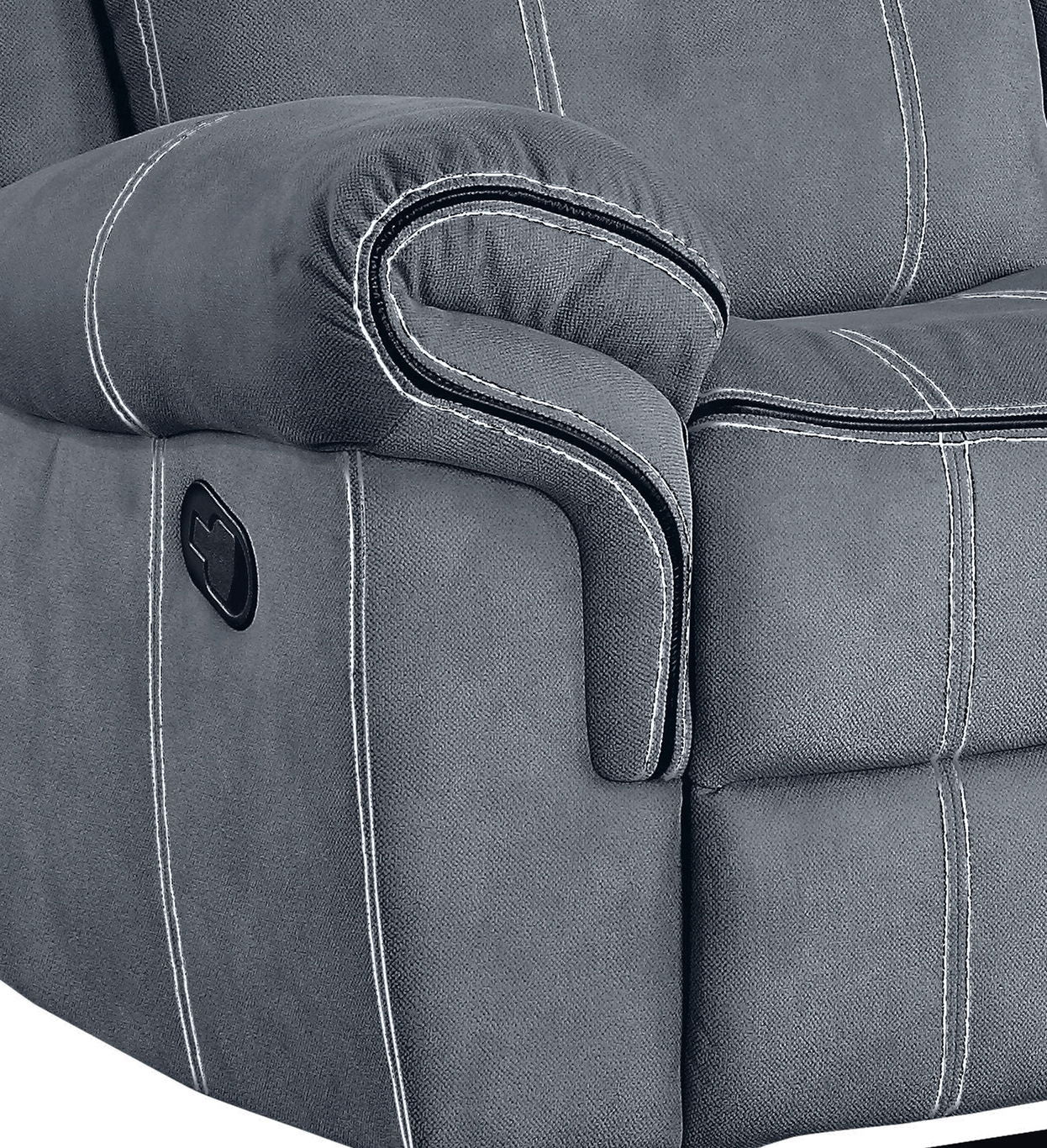 Zubaida - Two Tone Recliner Sofa With USB Port Drop Down Table