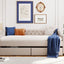 Upholstered Daybed With Two Drawers, Wood Slat Support
