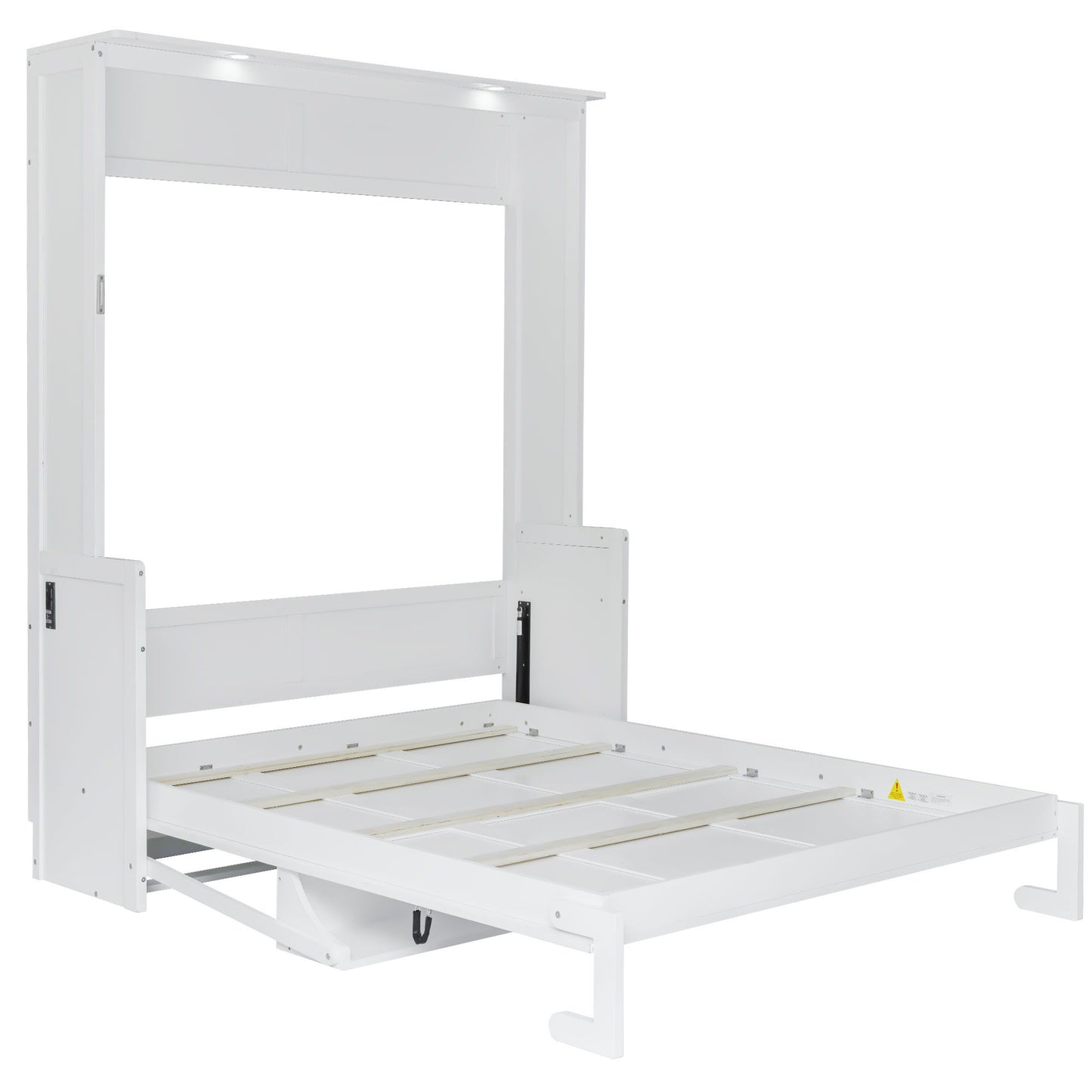 Murphy Bed With Desk, LED Lights And USB Charging Station
