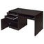 Maxim - 2 Drawer Computer Desk With Lift Top Storage And Power Outlet - Cappuccino