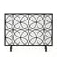 Thayer - Single Panel Iron Fireplace Screen With Geometric Design