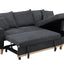 Colton - Reversible Sleeper Sectional Sofa With Storage Chaise - Dark Gray