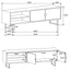 Manaya - 2 Door Stand With Open Shelving And Hidden Storage - Charcoal Black