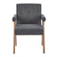 Contemporary Poppy Fabric Dining Armchair With Rubberwood Legs