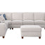 Ted - Sectional Sofa With Ottoman - Beige
