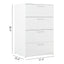 Bliss - Glossy 4 Drawer Jumbo Chest With Extra Deep Storage