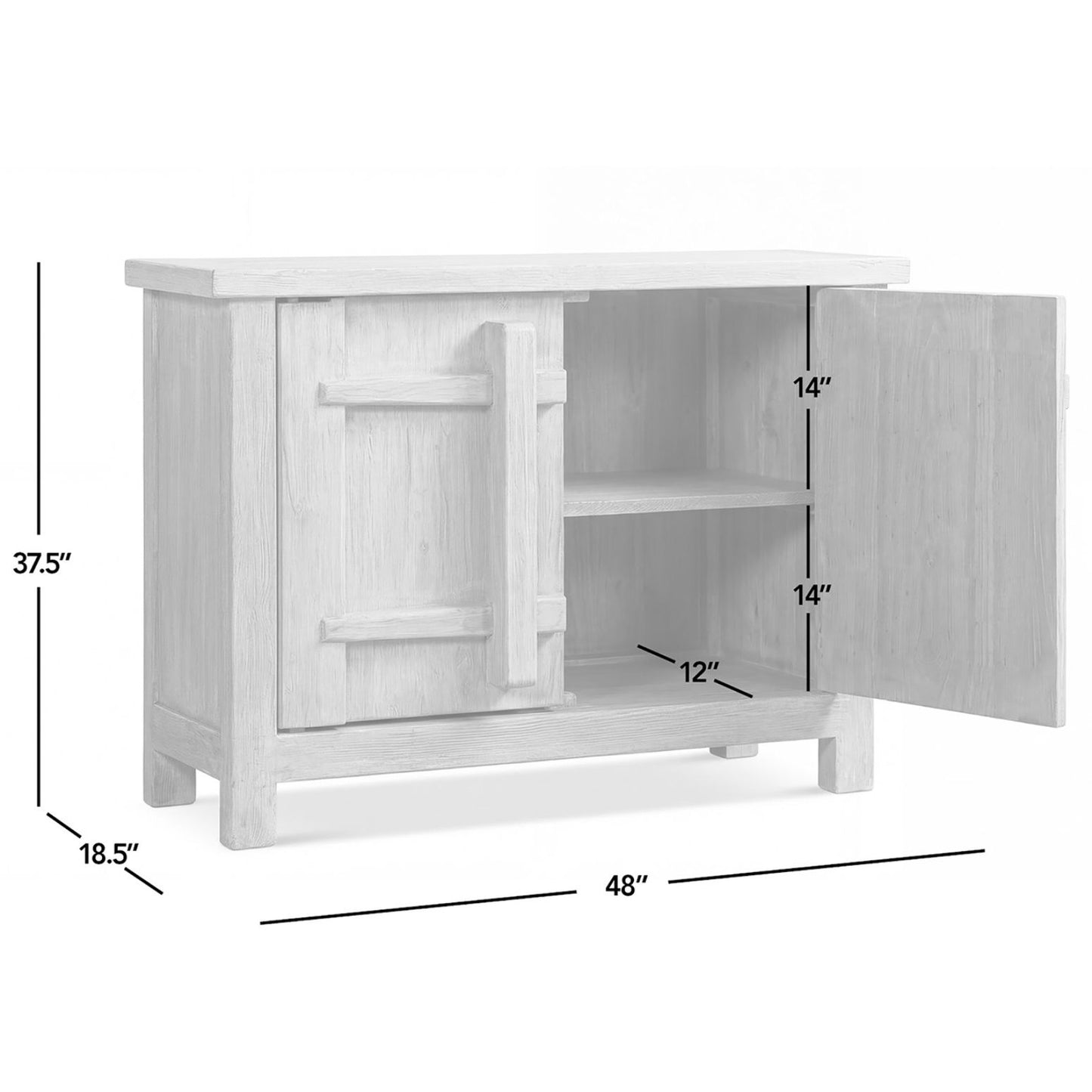 Rowan - 2 Door Accent Cabinet - Natural