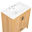 Elegant Fluted Bathroom Vanity With Sink, Soft Close Doors & Drawer