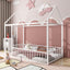 Metal Bed House Bed Frame With Fence