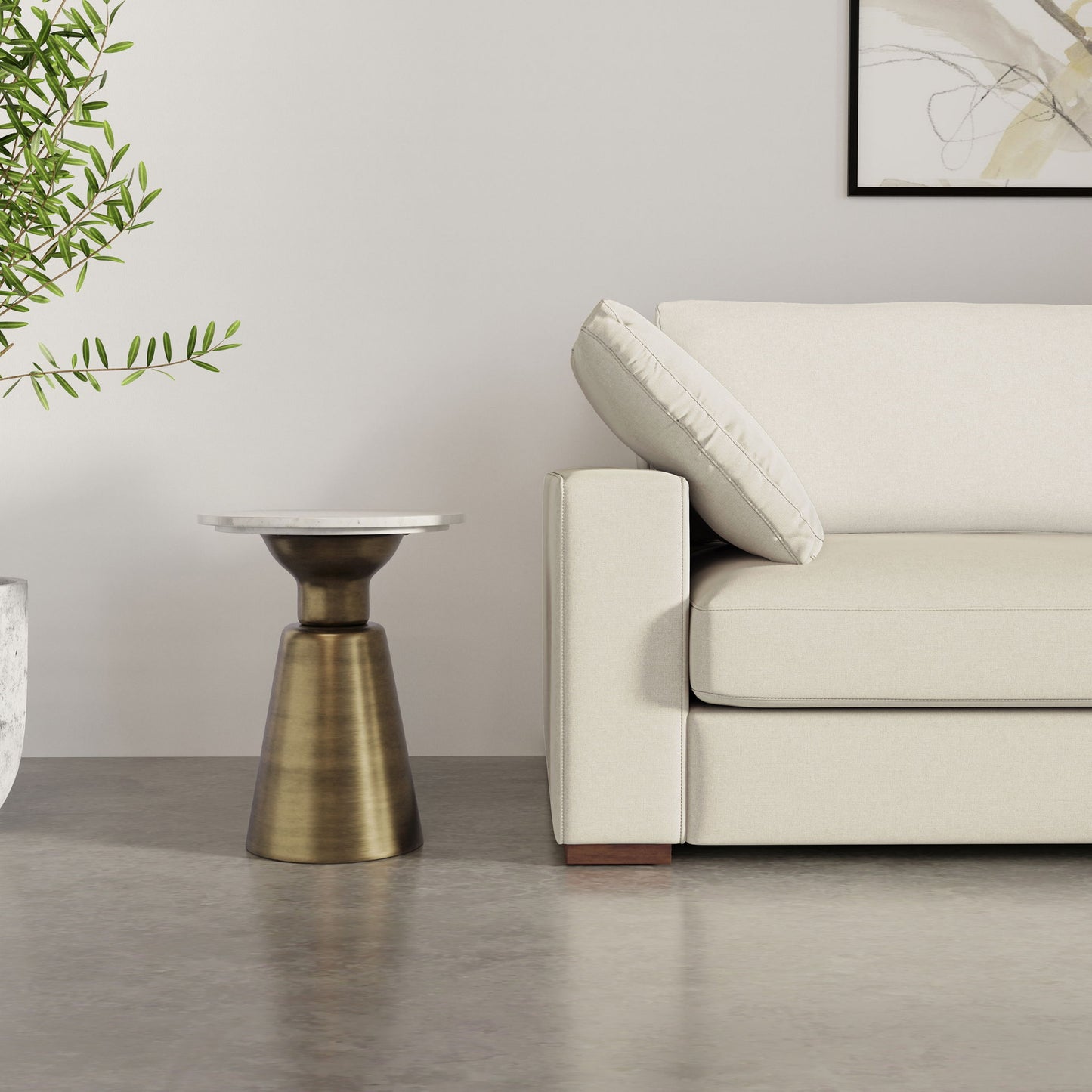 Leyla - Side Table - Antique Brass