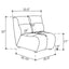 Oliver - 5 Piece Upholstered Sectional Sofa With Curved Silhouette - Ivory