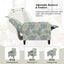 Upholstered Push Back Recliner Chair For Living Room - Blue