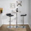 Bistro - Contemporary Adjustable Round Bar Table - Silver