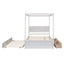 Canopy Platform Bed With Drawers, Support Slats, No Box Spring Needed