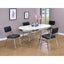 Oval Dining Table - White - Metal