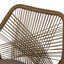 Modern Wicker Dining Club Chair With Water Resistant Cushions - Brown / Beige