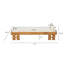Daybed With Cushion & Pillow, Low Profile Design For Indoor / Outdoor Use - Cream / Teak