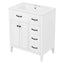 Bathroom Vanity With Sink, Freestanding Design, Soft Close Doors & Drawers - White