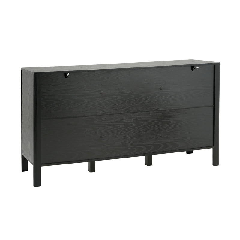 Colored Fluted Sideboard With 3 Doors And 1 Drawer