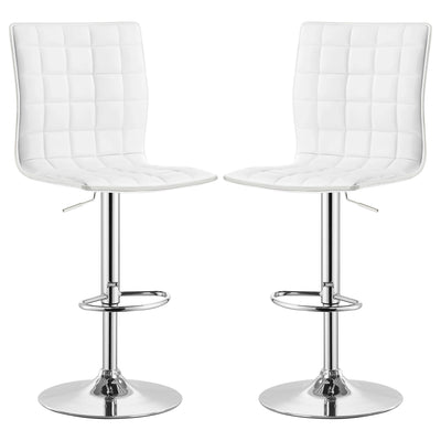 Ashbury - Upholstered Adjustable Bar Stool (Set of 2) - White