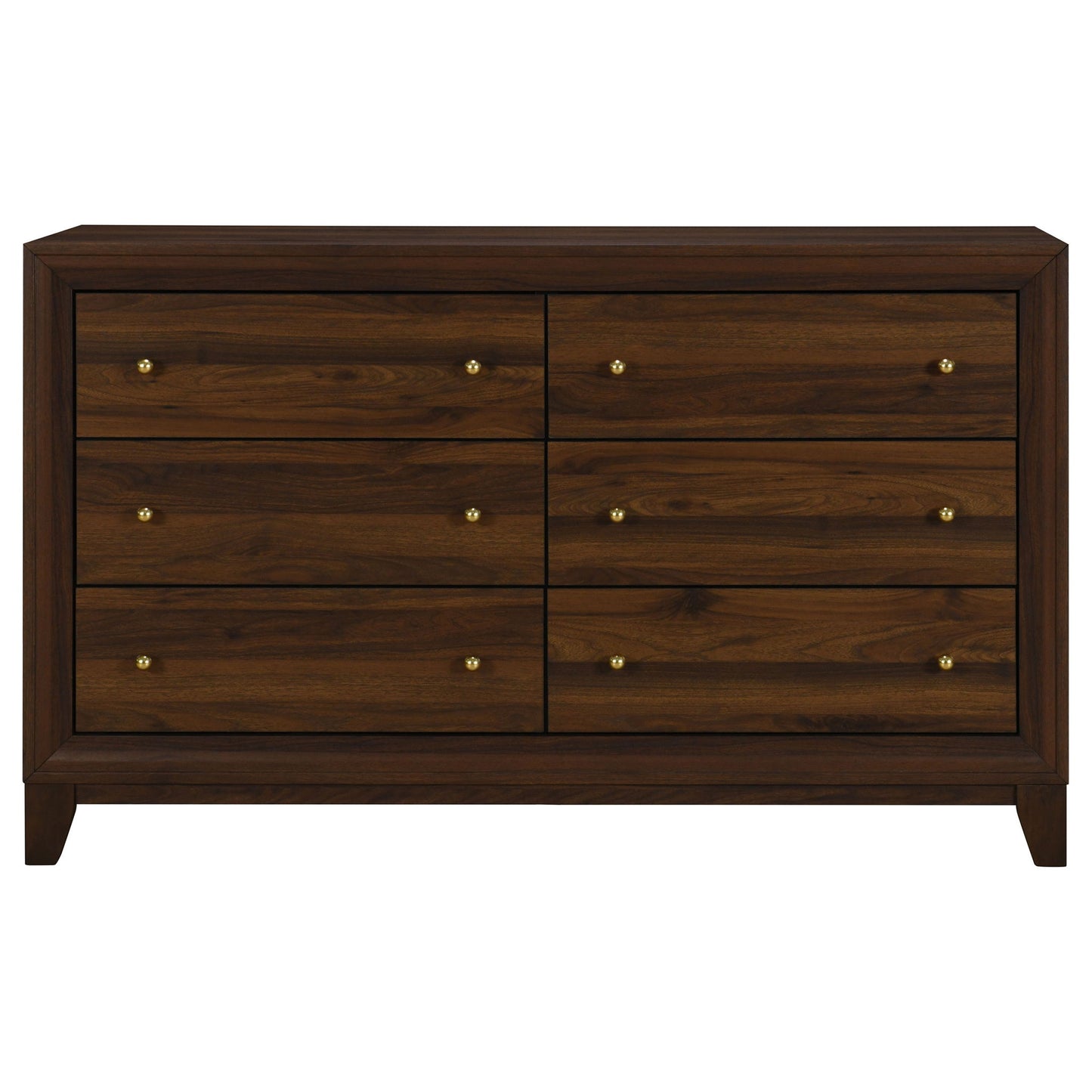 Anza - 6 Drawer Dresser Cabinet - Walnut