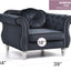 Chic Transitional Flared Arm Chair