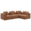 Colleen - Armless Chair With Pillows - Terracotta