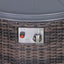 Outdoor Fire Pit Table With Lid - Espresso