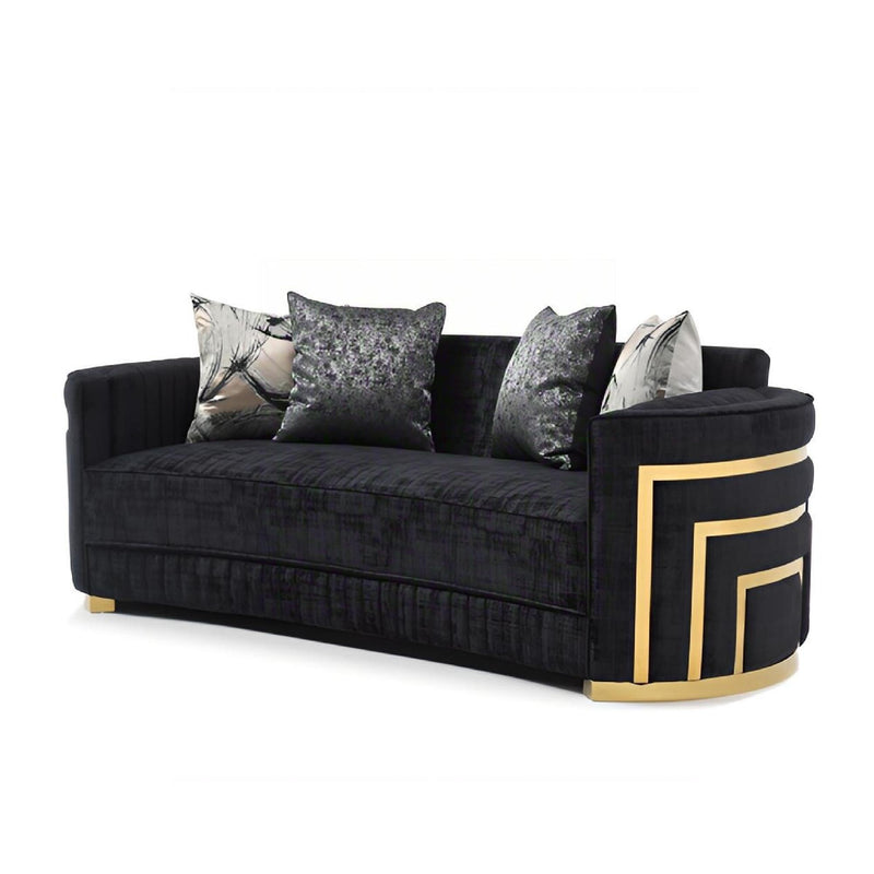 Soledad - Sofa With Upholstery And Hued Accents - Black