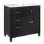 Bathroom Vanity With Sink, 1 Tip Out Drawer, 3 Side Drawers, Adjustable Shelf
