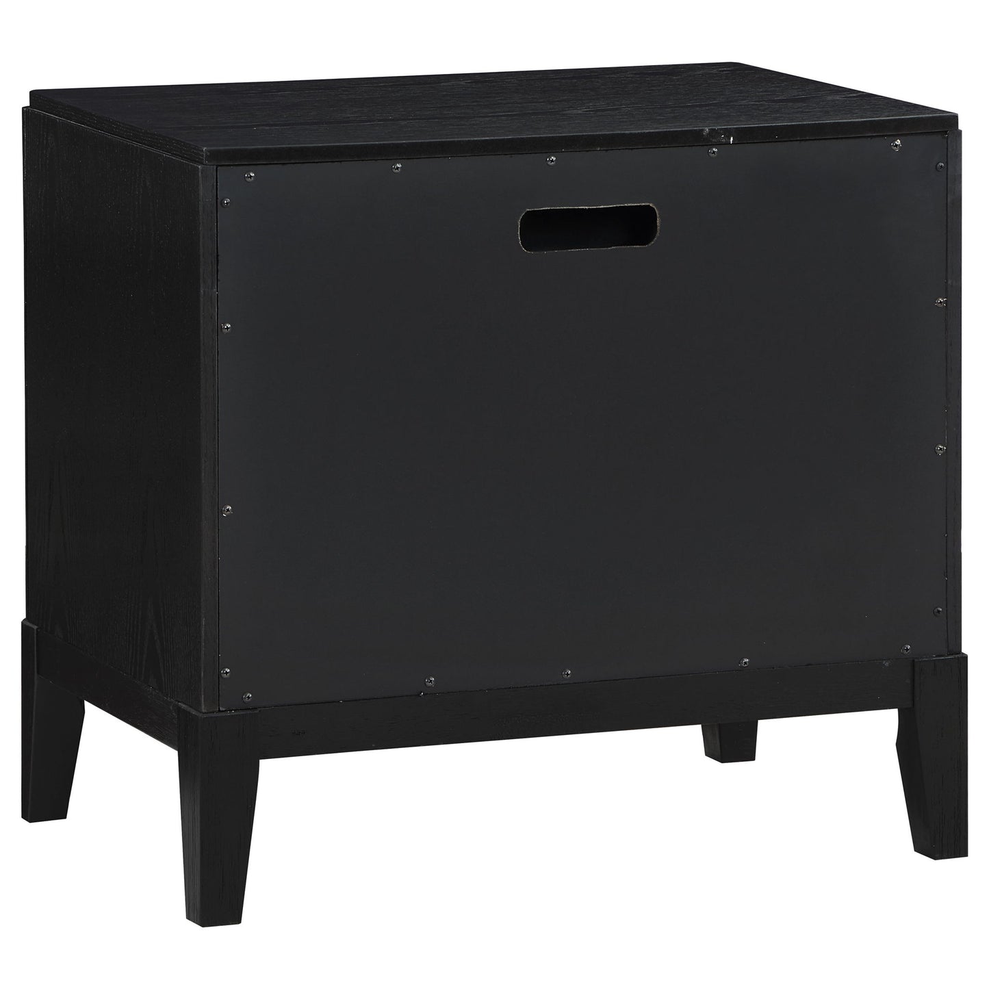 California King 5 Piece Bedroom Set With Fluted Detailing - Black