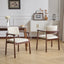 Dining Room Chairs, Ideal For Home & Kitchen (Set of 2) - Beige / Dark Walnut