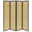 Sensei - 4 Panel Bamboo Room Divider Folding Screen - Natural