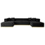 Nolan - U-Shape Corner Sofa - Black